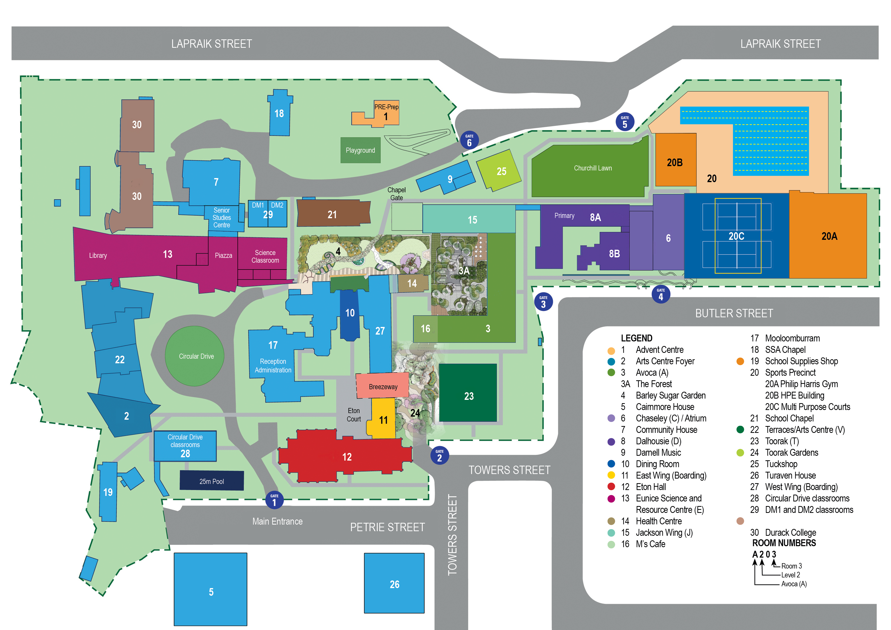 Map of school w The Forest for 2024A