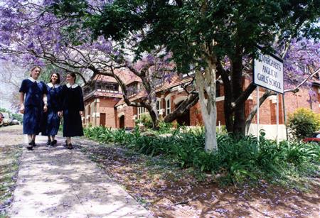 1995 Eton Hall and jacarandas
